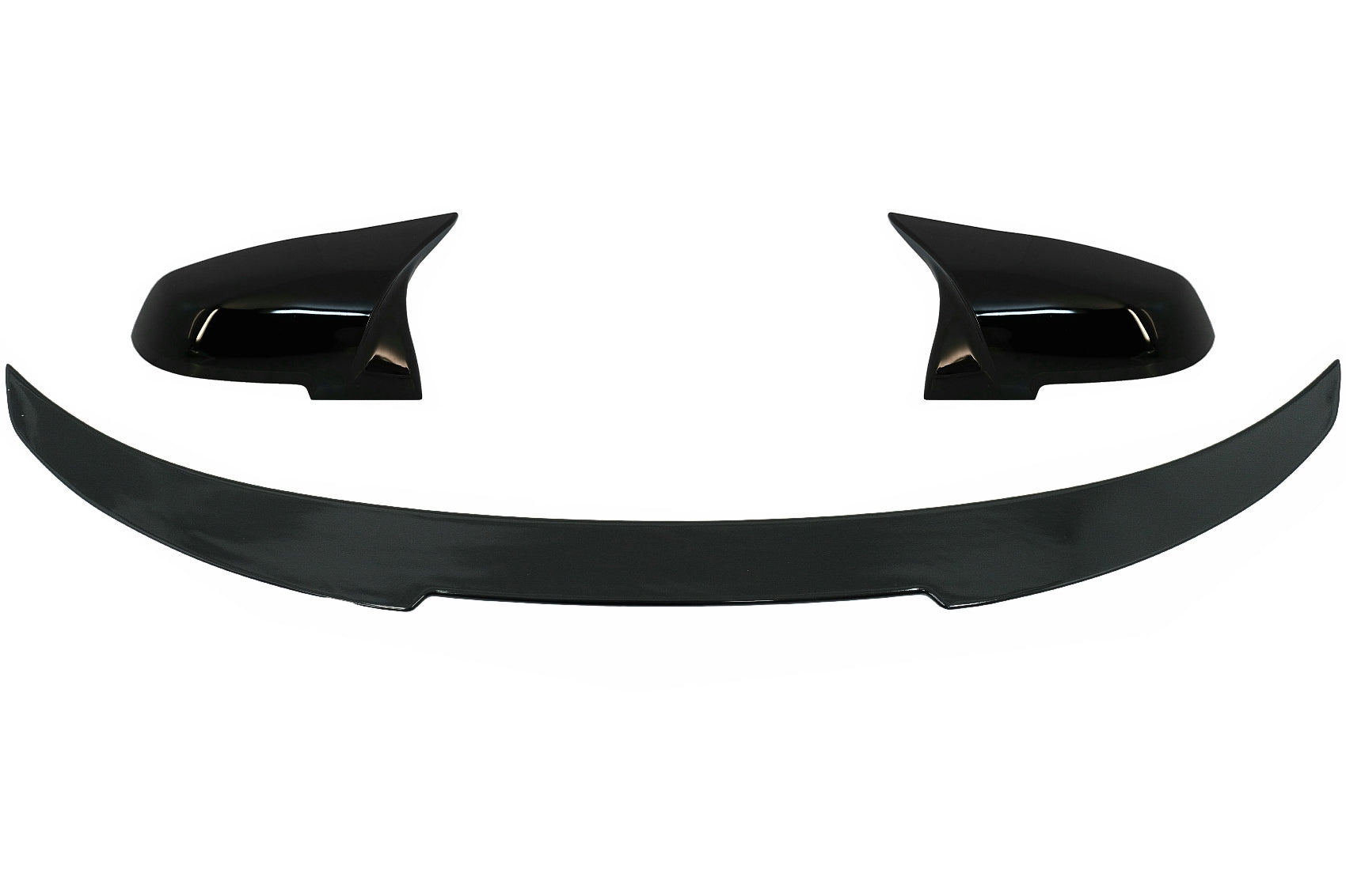 Heckspoiler Mit Spiegelkappen Passend Für BMW 4er Gran Coupé F36 (2014-03.2019) M4 Csl Design Schwarz KITT