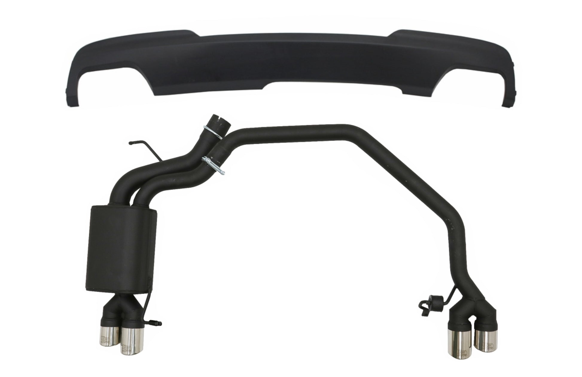 Diffusor Mit Auspuffanlage Twin Doppelauspuff Passend Für BMW 5er F10 (2011-2016) 102-433/70rs Ulter Sport