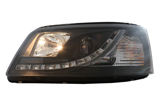 LED Dayline Scheinwerfer für VW Transporter T5 2010-2015 Licht Xenon Look- CarPartsTuning