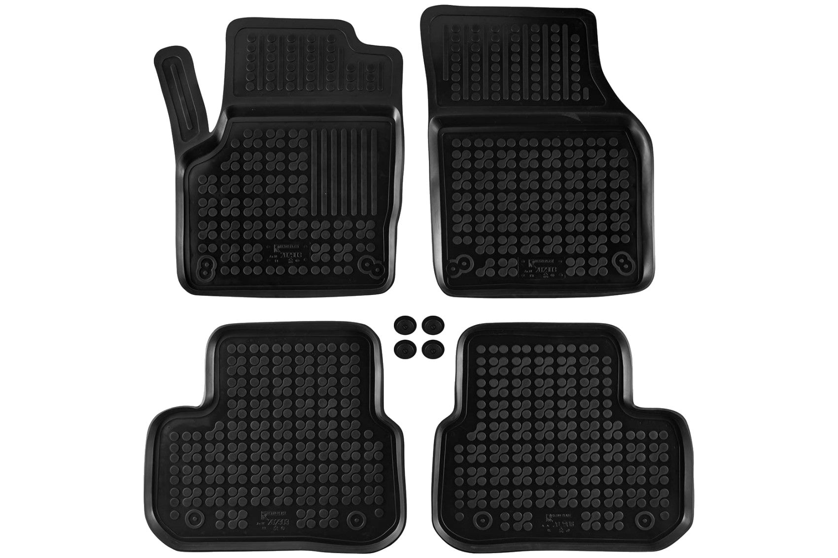 Gummibodenmatte Schwarz für Land Rover Discovery Sport L550 Geruchlos Dedicated CarPartsTuning