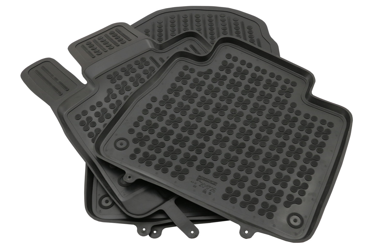 Fußmatten Gummimatten Schwarz für Mercedes GLE II W167 2019+ Geruchsfreier erhöhter Rand CarPartsTuning