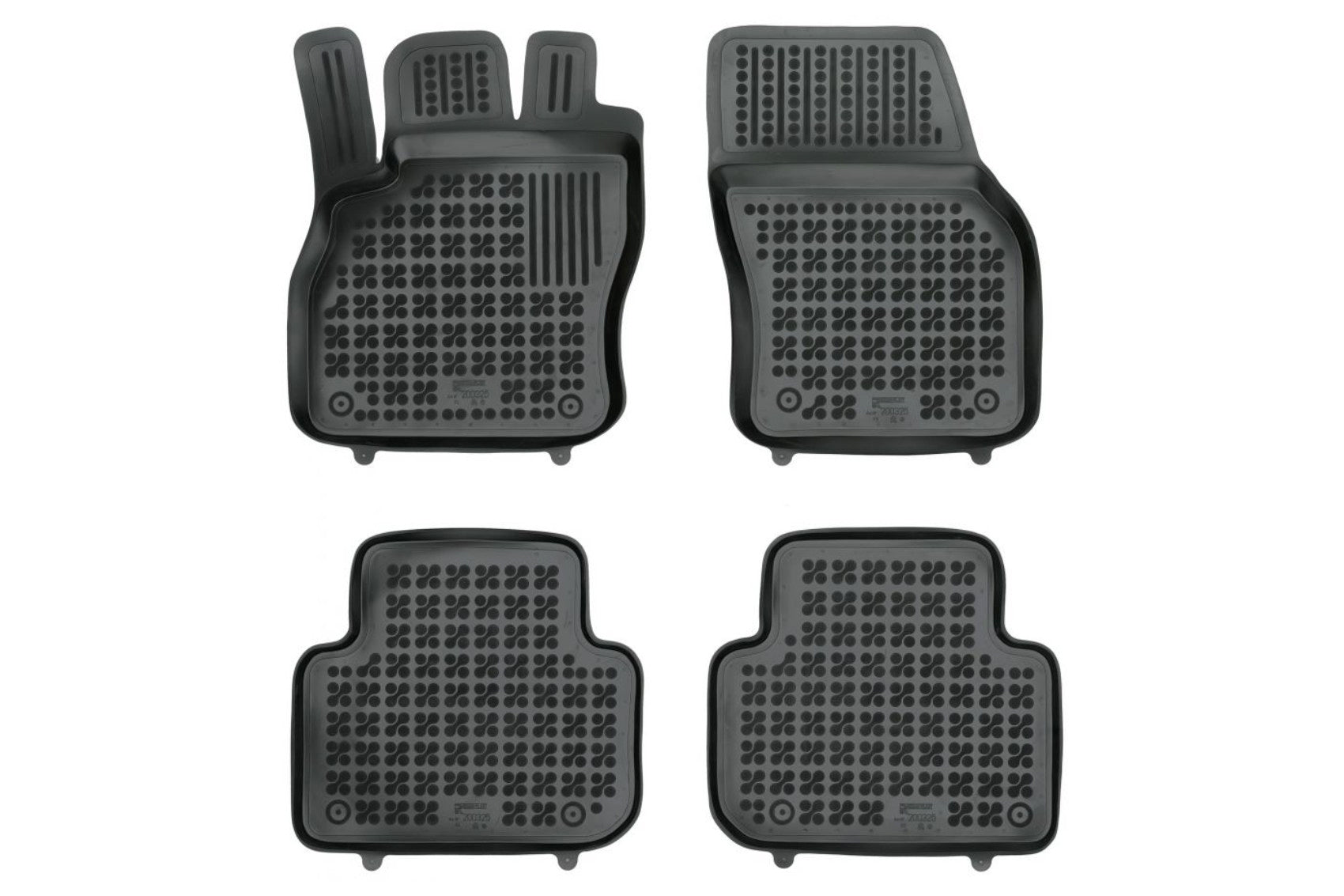 Gummibodenmatte Schwarz für Audi Q3 II 2018- Q3 Sportback 2019- Geruchlos Erhöhte Kante CarPartsTuning