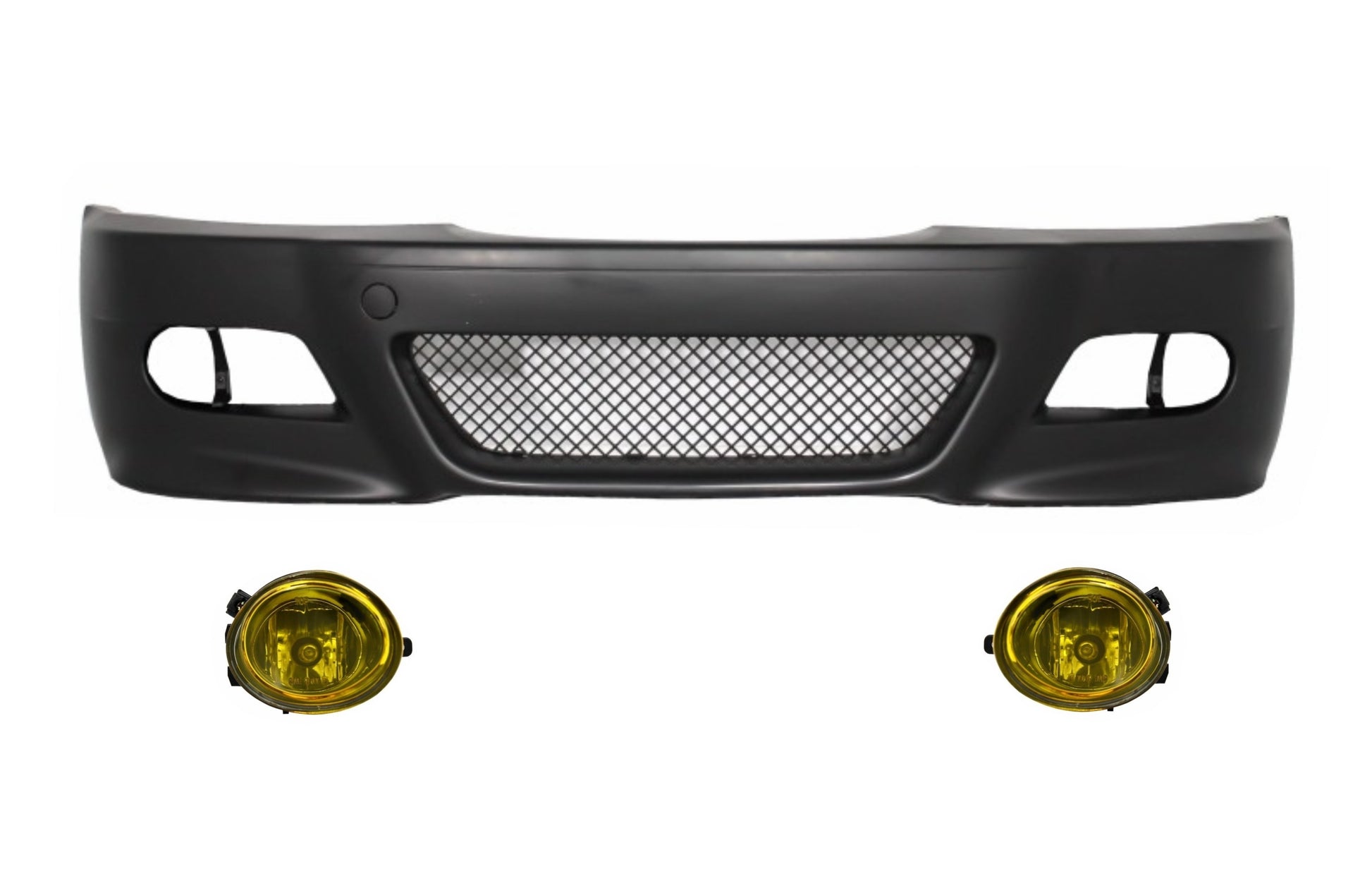 Frontstoßstange Mit Nebelscheinwerfer Gelb Passend Für BMW 3er Coupé Cabrio Limousine Kombi E46 (1998-2004) M3 Design KITT