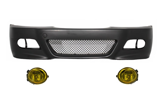 Frontstoßstange Mit Nebelscheinwerfer Gelb Passend Für BMW 3er Coupé Cabrio Limousine Kombi E46 (1998-2004) M3 Design KITT