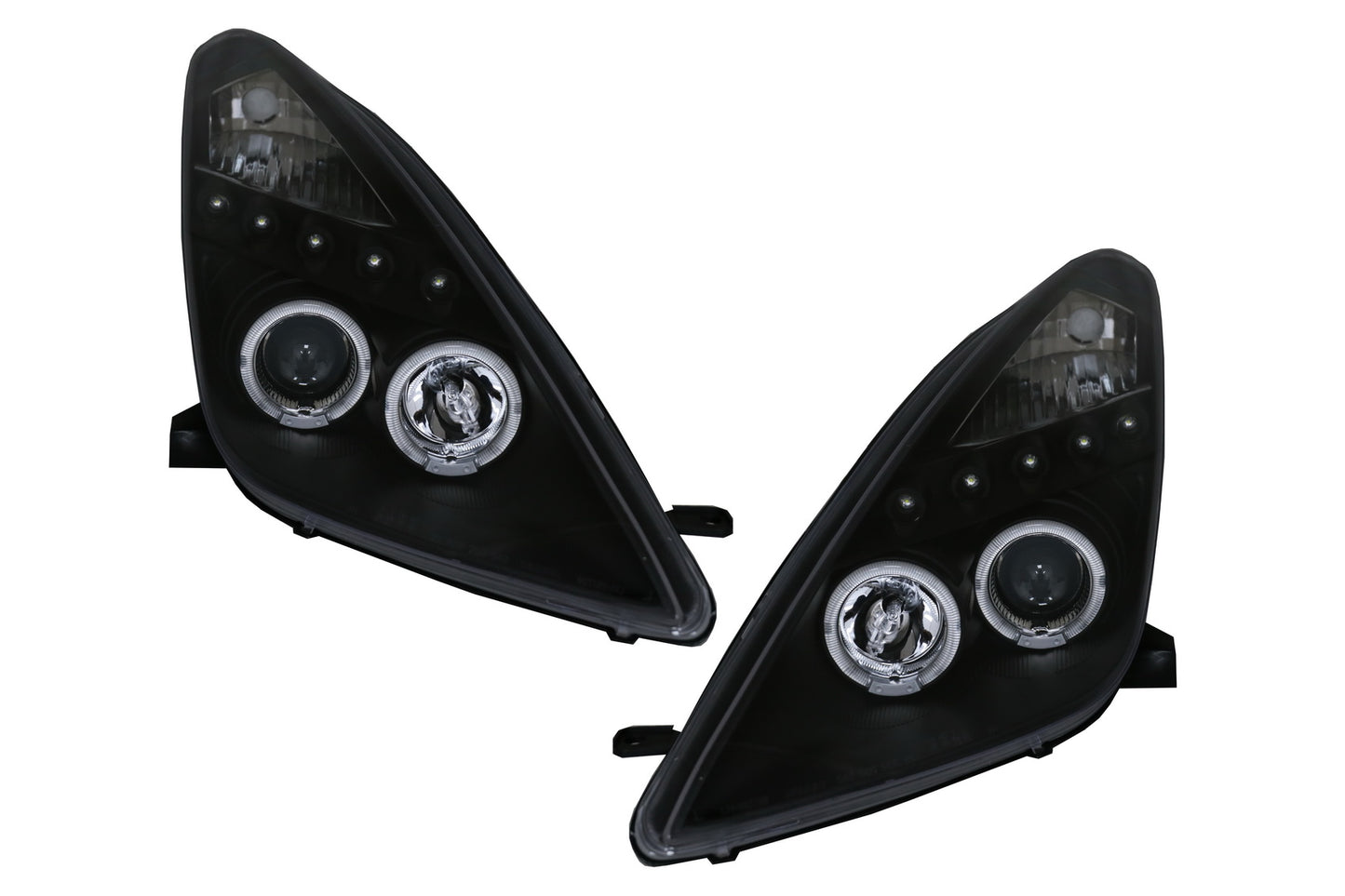 LED DRL Scheinwerfer für Toyota Celica T230 1999-2005 Angel Eyes Schwarz CarPartsTuning