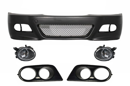 Frontstoßstange Mit Nebelscheinwerfern Und Luftkanalabdeckungen Passend Für BMW 3er E46 Coupé Cabrio Limousine Kombi (1998-2004) M3 Design KITT
