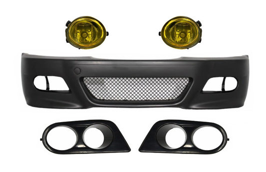 Frontstoßstange Mit Nebelscheinwerfern Und Luftführungsblenden Passend Für BMW 3er Coupé Cabrio Limousine Kombi E46 (1998-2004) M3 Design KITT