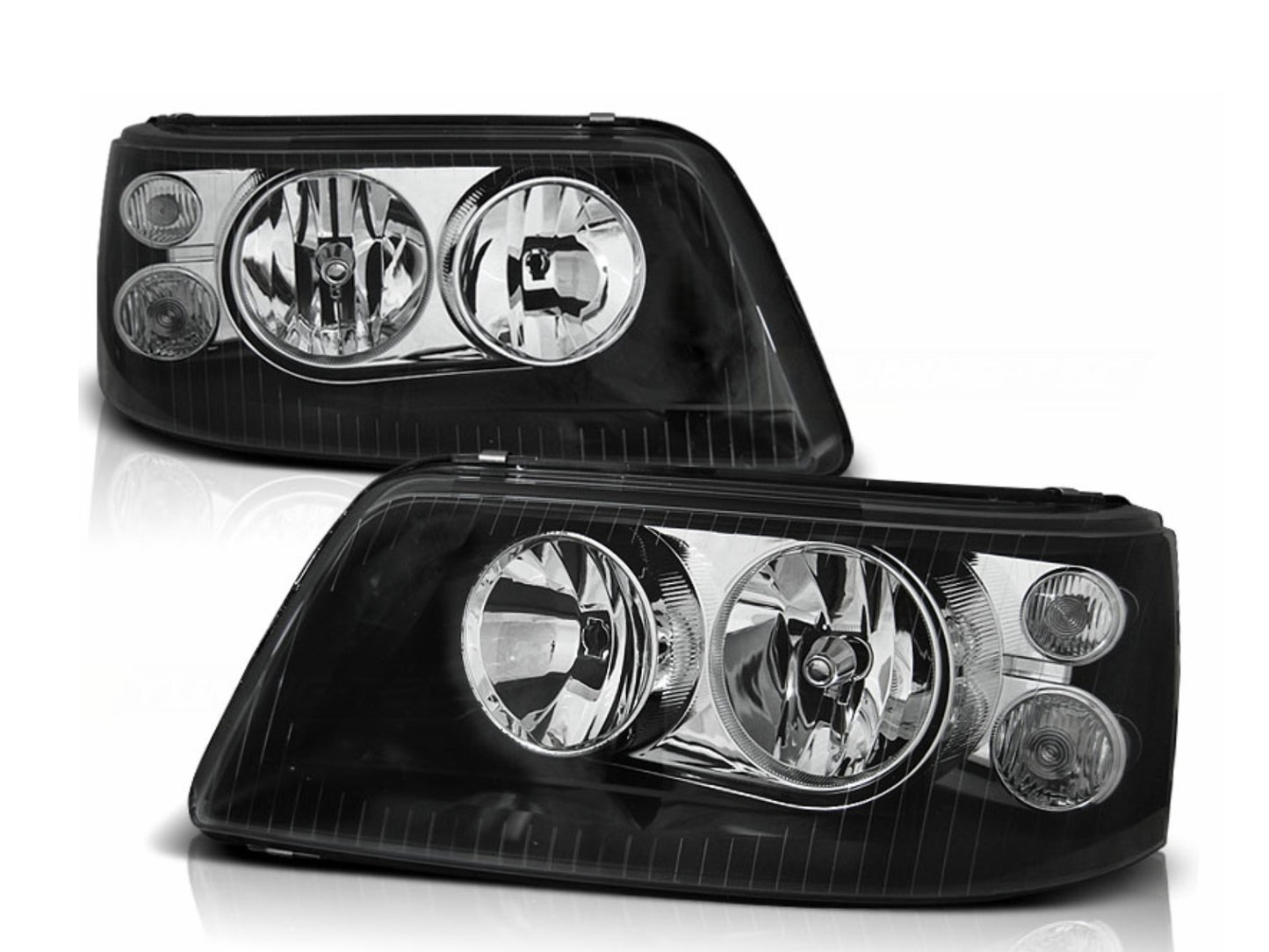 Scheinwerfer Dual Halo Felgen für VW Transporter T5 2003-2009 Angel Eyes Black- CarPartsTuning