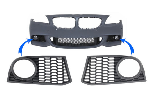 Seitengitter Abdeckungen für BMW 5er F10 F11 10+ Nur M-Technik Look Stoßstange CarPartsTuning