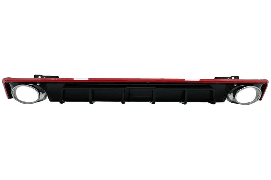Heckdiffusor & Auspuffspitzen für Audi A6 C8 4K Avantlimousine 2018+ RS6 Look rot CarPartsTuning