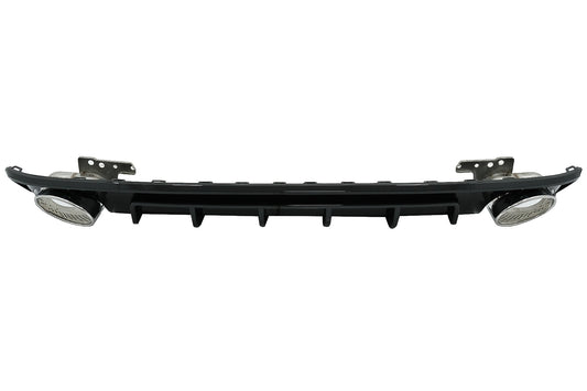Diffusor & Auspuff Tipps für Audi A6 C8 4K Avant Sedan 18+ RS6 Blick Glänzend schwarz CarPartsTuning