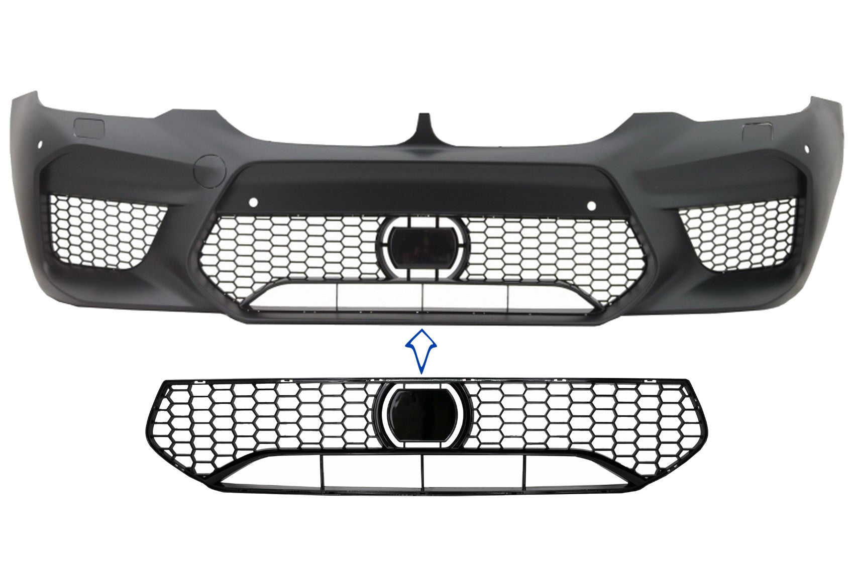 Mittlerer Unterer Kühlergrill Passend Für BMW 5er G30 G31 Limousine Touring (2017-Up) M5 Stoßstange KITT