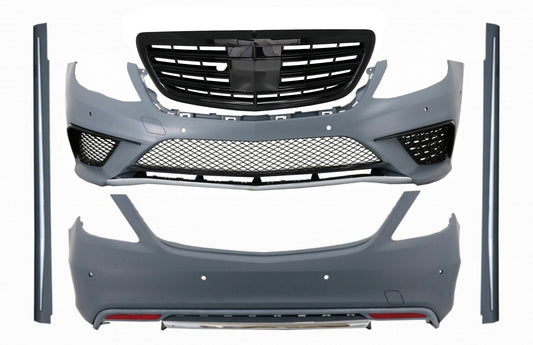 Bodykit für Mercedes S-Klasse W222 2013-06.2017 S63 Look Kühlergrill Schwarz CarPartsTuning