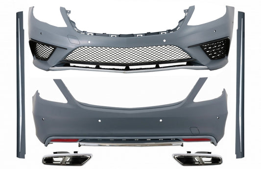 Bodykit für Mercedes S W222 2013-06.2017 S63 Look Auspuffblenden Chrom CarPartsTuning
