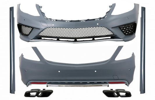 Bodykit für Mercedes S W222 2013-06.2017 S63 Look Auspuff Schalldämpfer Tipps Schwarz CarPartsTuning