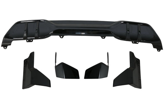 Aero Bodykit Stoßstange Lippe Diffusor für BMW X5 G05 2018+ M-Look Glänzend schwarz CarPartsTuning