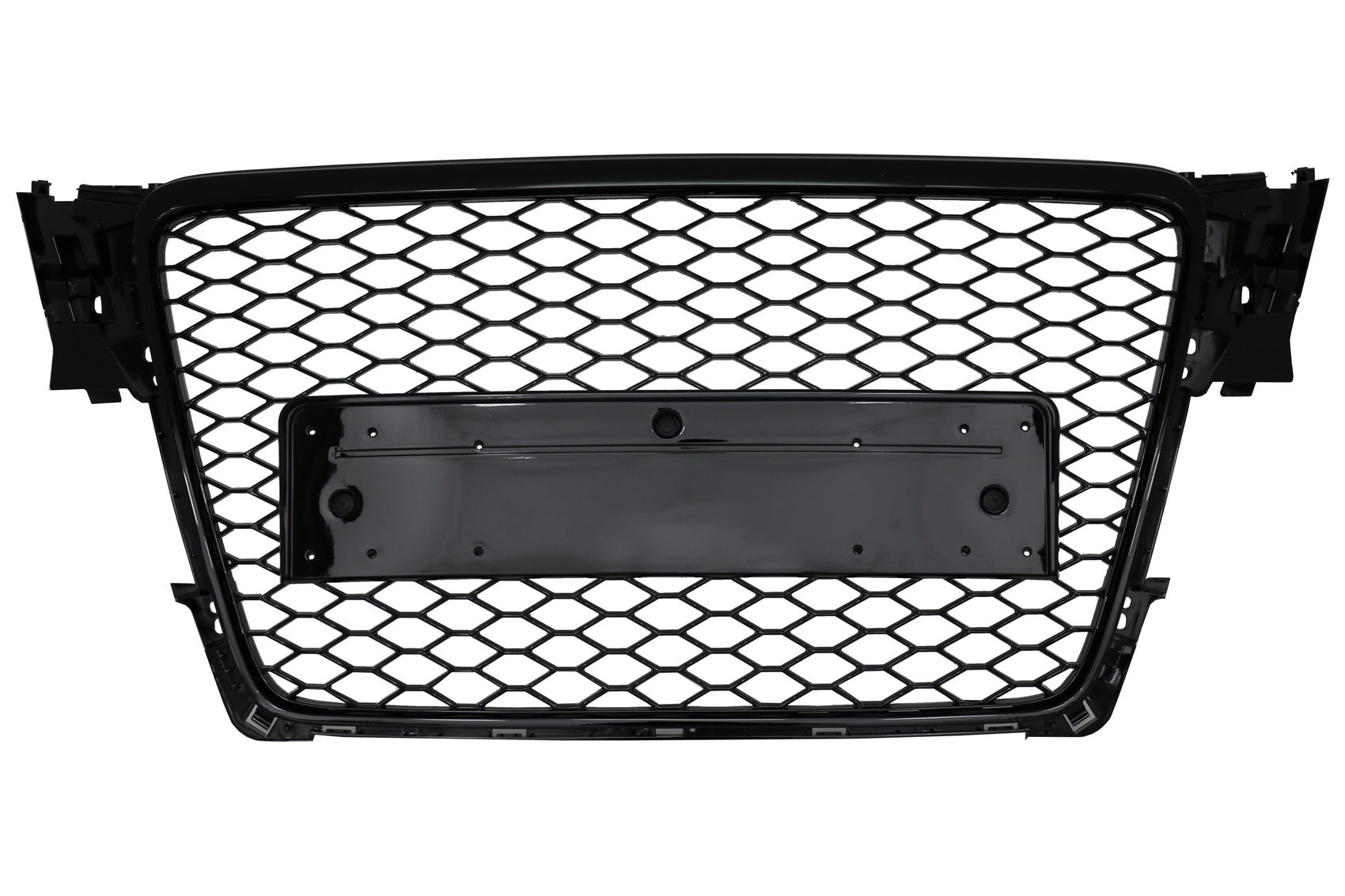 Badgeless Frontgrill für Audi A4 B8 2007-2012 RS Look Glänzend schwarz CarPartsTuning