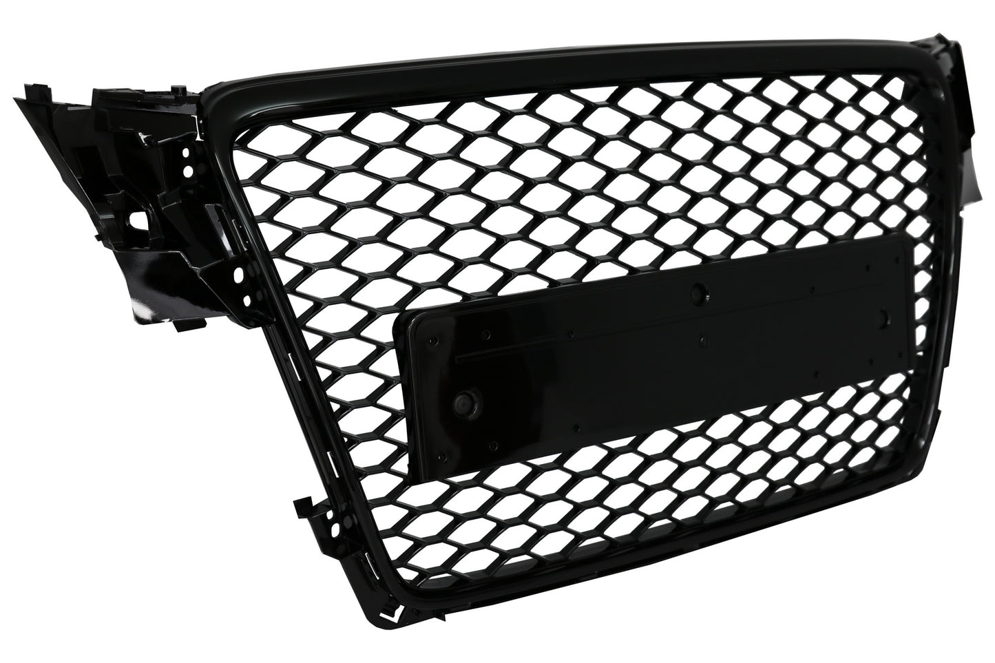 Badgeless Frontgrill für Audi A4 B8 2007-2012 RS Look Glänzend schwarz CarPartsTuning