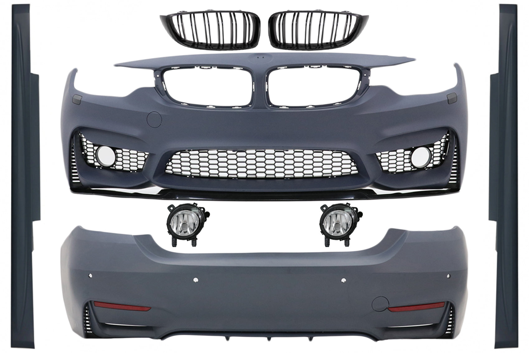 Body Kit für BMW 4 F32 Coupé F33 Cabrio 13-03.19 M4 Look Gitter Nebellichter CarPartsTuning