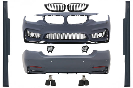Bodykit für BMW 4 F32 F33 2013-03.2019 M4 Look Gitter Auspuff Tipps Kohlenstoff CarPartsTuning
