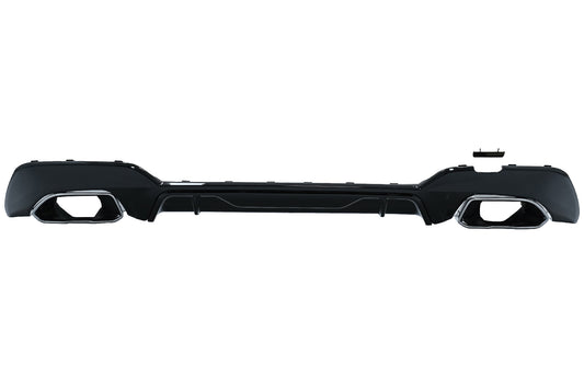 Heckschürzendiffusor Mit Verchromten Endrohren Passend Für BMW 3er G20 G28 Limousine G21 Touring (2018-Up) M340i M Look Piano Black KITT