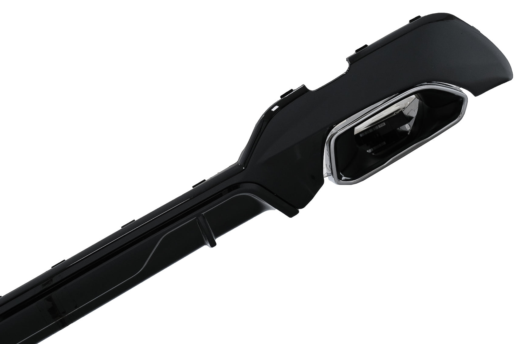 Heckschürzendiffusor Mit Verchromten Endrohren Passend Für BMW 3er G20 G28 Limousine G21 Touring (2018-Up) M340i M Look Piano Black KITT