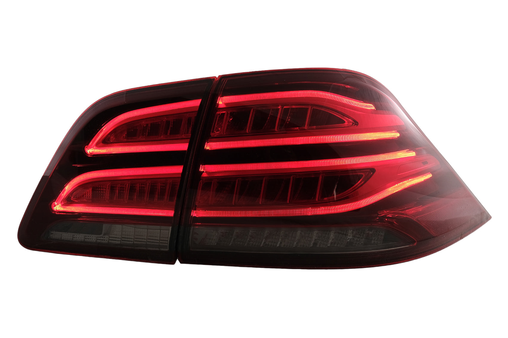 Full LED LightBar Rücklichter für Mercedes M-Klasse W166 2012-2015 rot-Weiss LHD CarPartsTuning