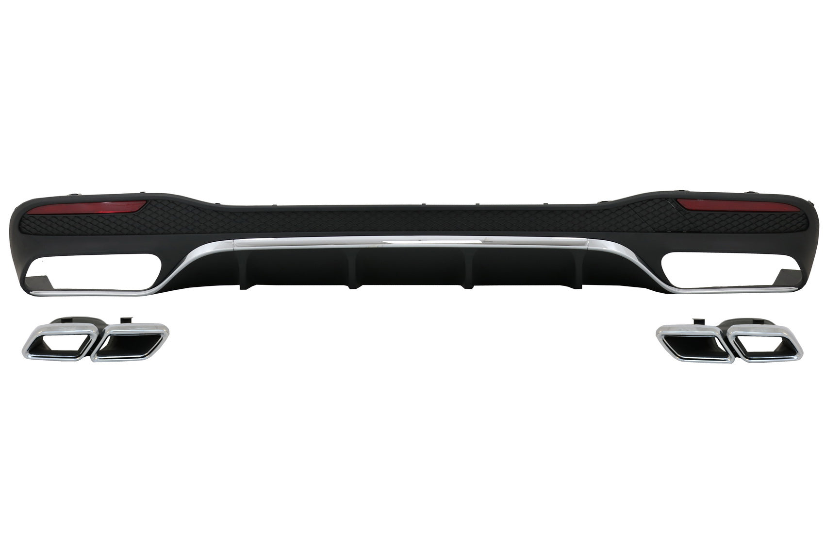 Diffusor für Mercedes GLE W166 SUV Facelift 2015-2019 GLE63 Look Auspuff Tipps CarPartsTuning