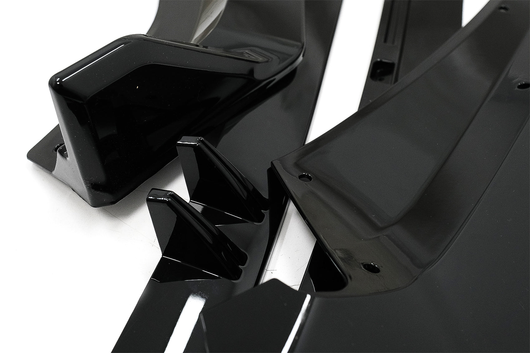 Frontstoßstange Add-On Spoiler Lippe für Audi A4 B9 8W S-Line 2016-2018 Glänzend schwarz CarPartsTuning