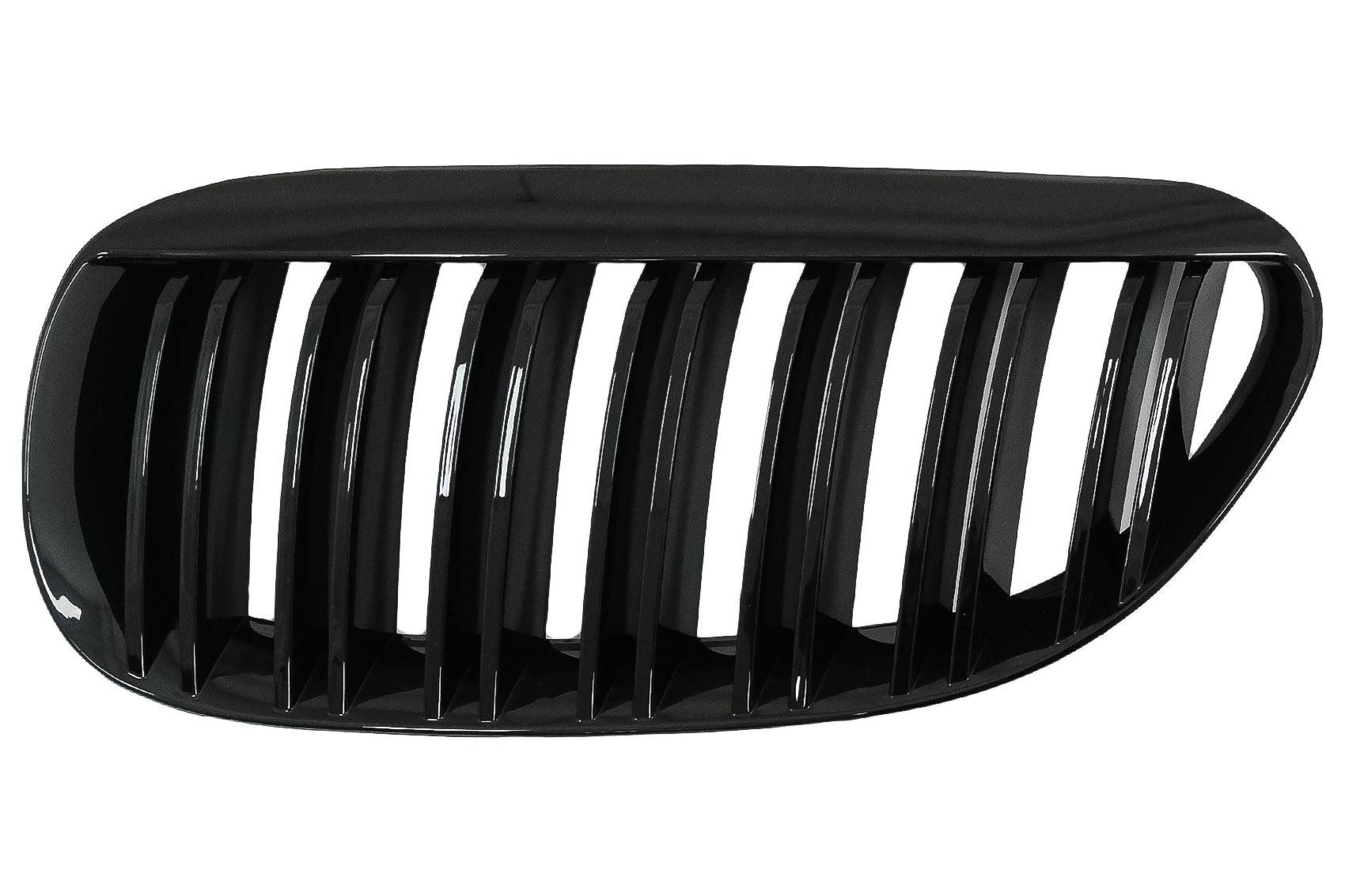 Nierengitter für BMW 6er E63 E64 04-10 M Look Doppelstreifen Glänzend schwarz Carpartstuning Austria