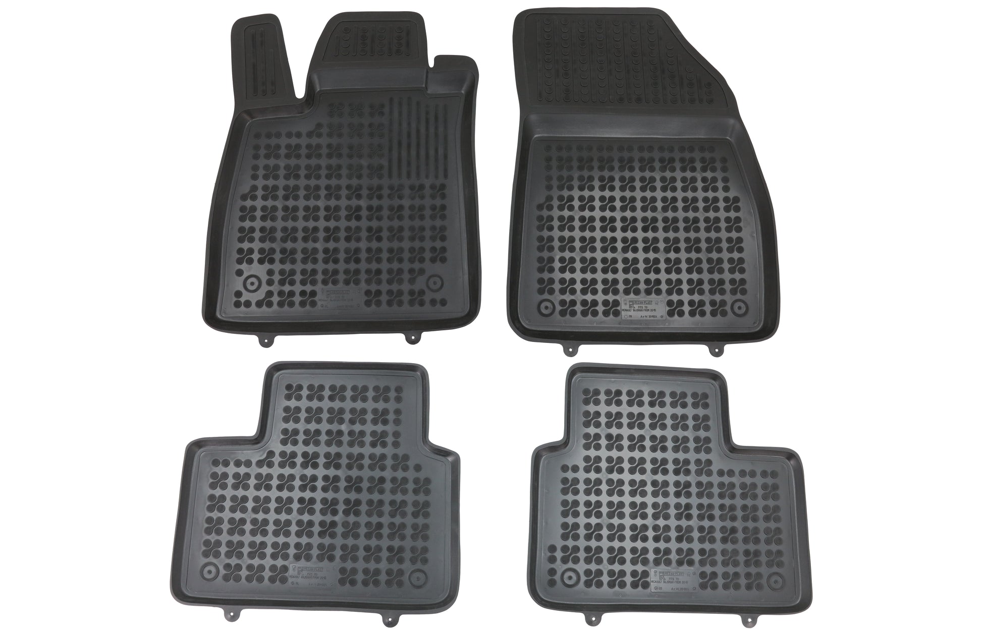 Bodenmatte Schwarz für Renault TALISMAN 2015- 3cm Rand Geruchsfrei Fixierungssystem CarPartsTuning