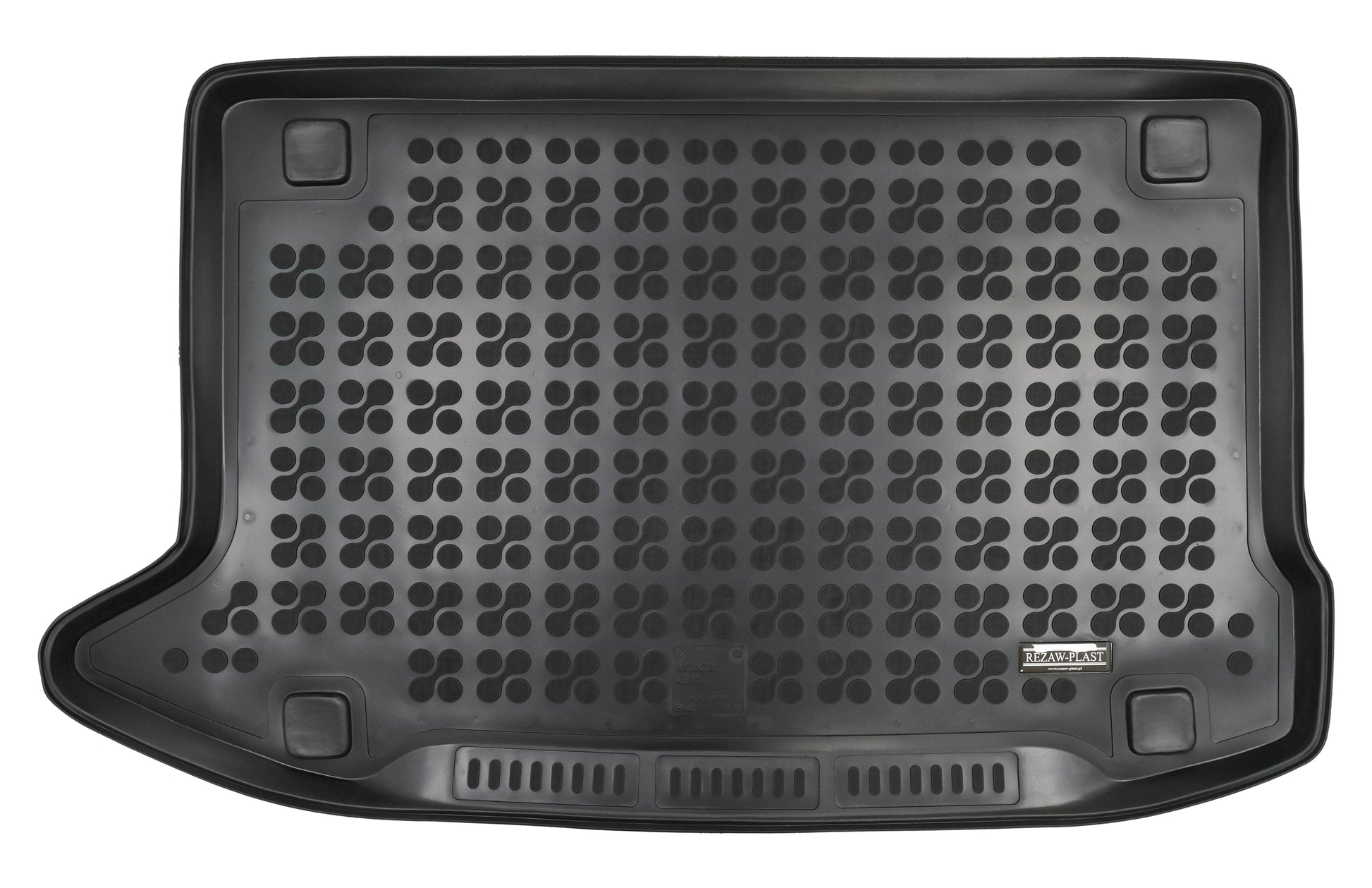 Gummi Kofferraummatte Schwarz Passend Für Hyundai Kona Mit Subwoofer (2017) Rezaw Plast