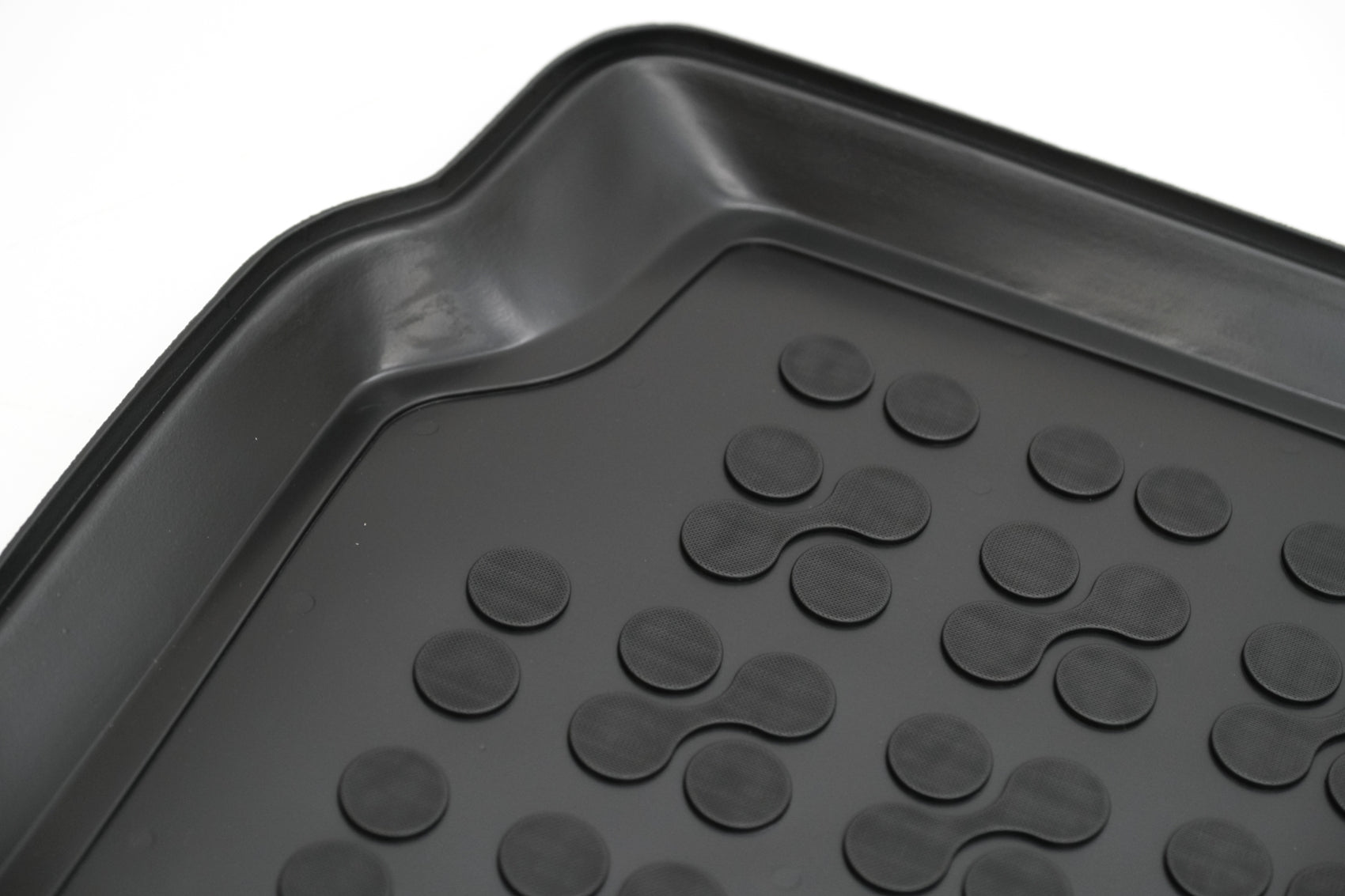 Gummi Kofferraummatte Schwarz für VW TIGUAN I 2007-2017 3 cm Rand Geruchsfrei CarPartsTuning