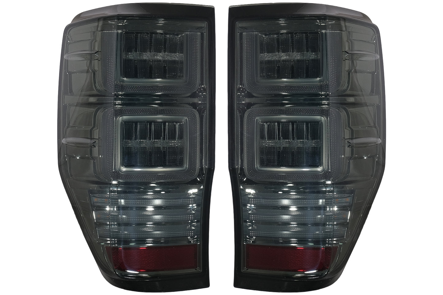 Rückleuchten LED Passend Für Ford Ranger (2012-2018) Mit Sequentiellen Dynamischen Blinkern Smoke KITT