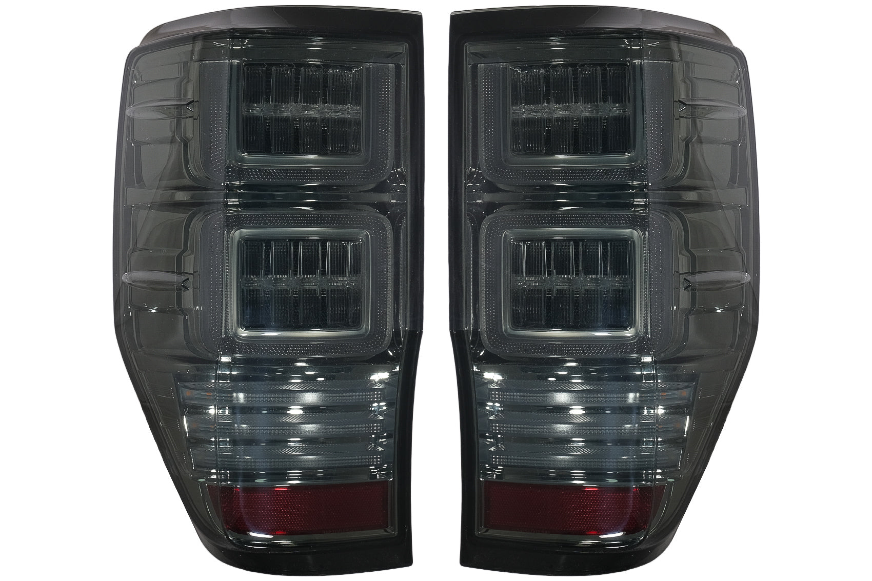 Rückleuchten LED Passend Für Ford Ranger (2012-2018) Mit Sequentiellen Dynamischen Blinkern Smoke KITT