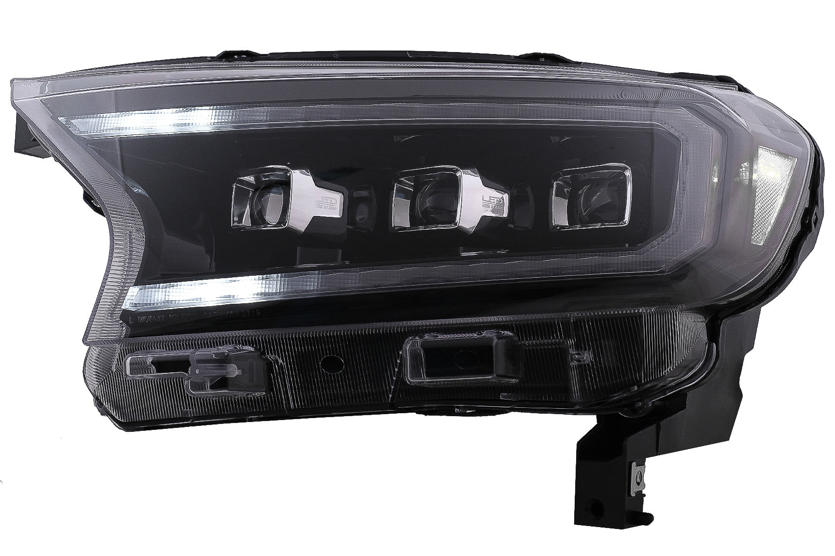 Scheinwerfer LED Dynamisch Startanzeige für Ford Ranger 15-20 LHD Matrix Schwarz CarPartsTuning