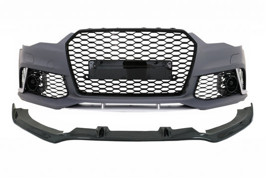 Frontstoßstange für Audi A6 C7 4G 11-15 Add-On Spoiler Lippe RS6 Look CarPartsTuning