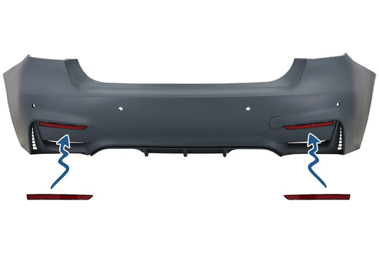 Rote Reflektoren Passend Für BMW 3er F30 (2011-2019) Nur M3 Sport Design Heckstoßstange KITT