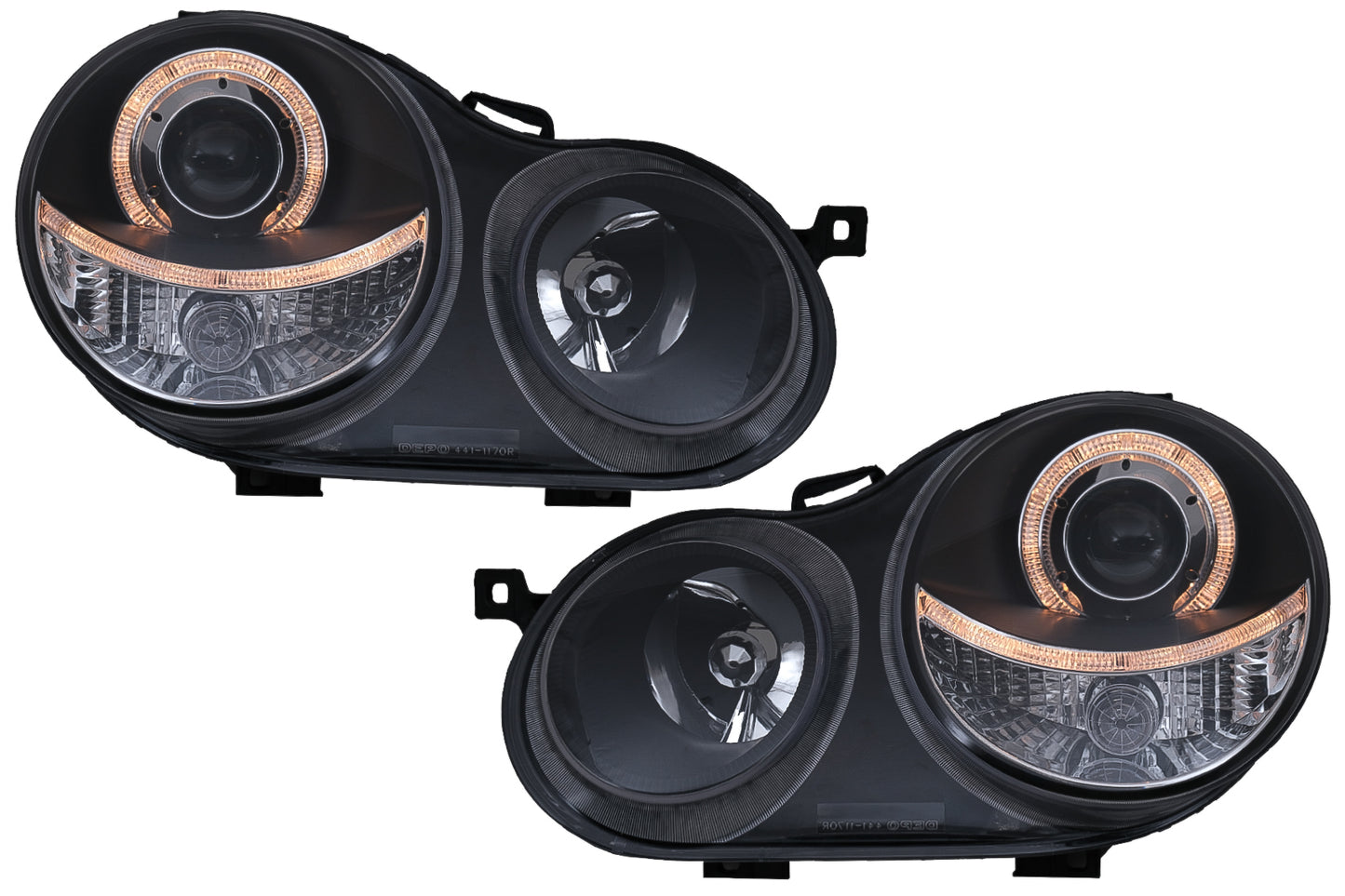 Angel Eyes Scheinwerfer Halo-Felgen für VW Polo 9N 11.2001-04.2005 Schwarz H7 CarPartsTuning