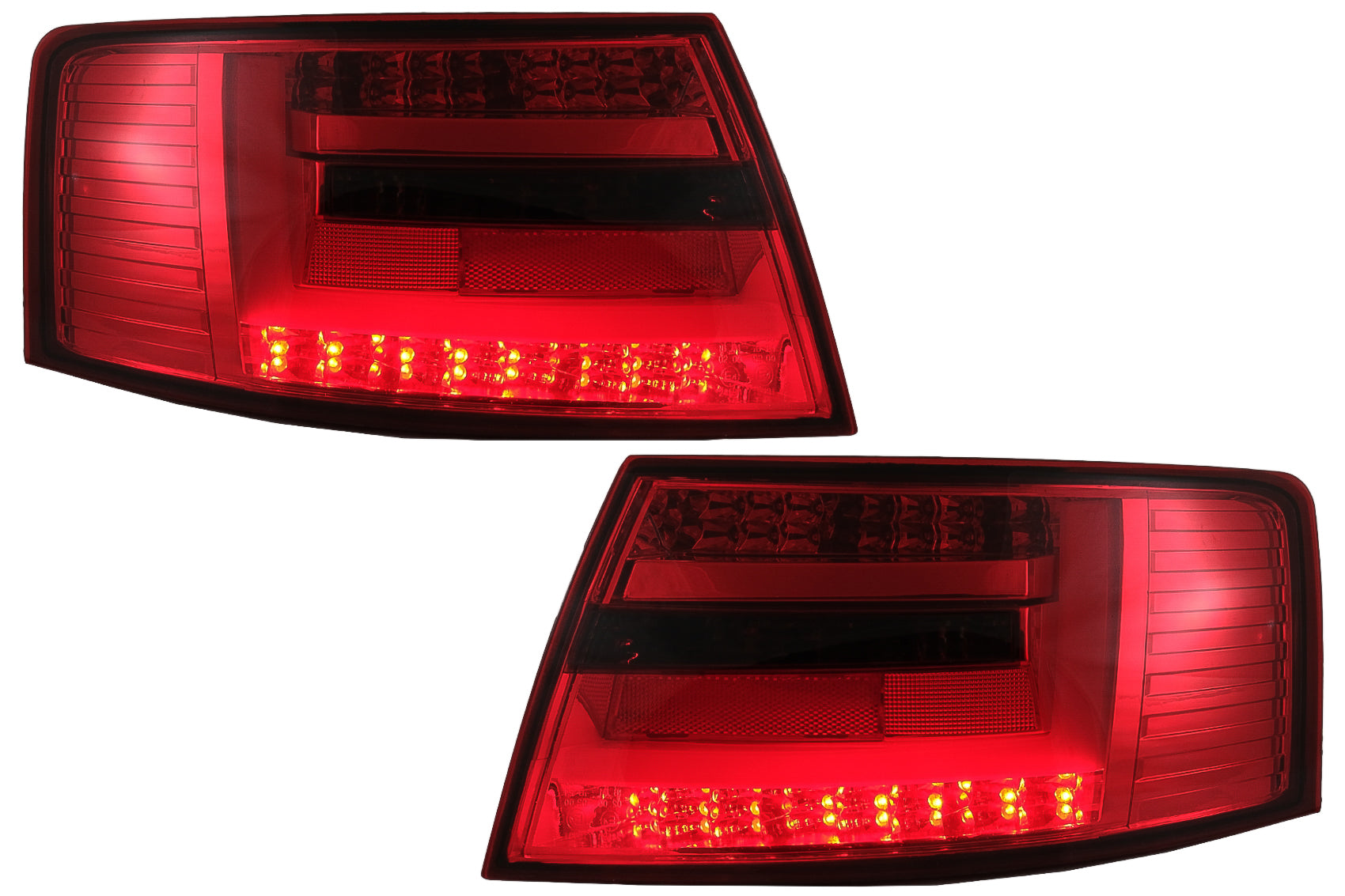 LED BAR Rücklichter für Audi A6 C6 4F Limousine 04.2004-2008 7-PIN Roter Rauch CarPartsTuning