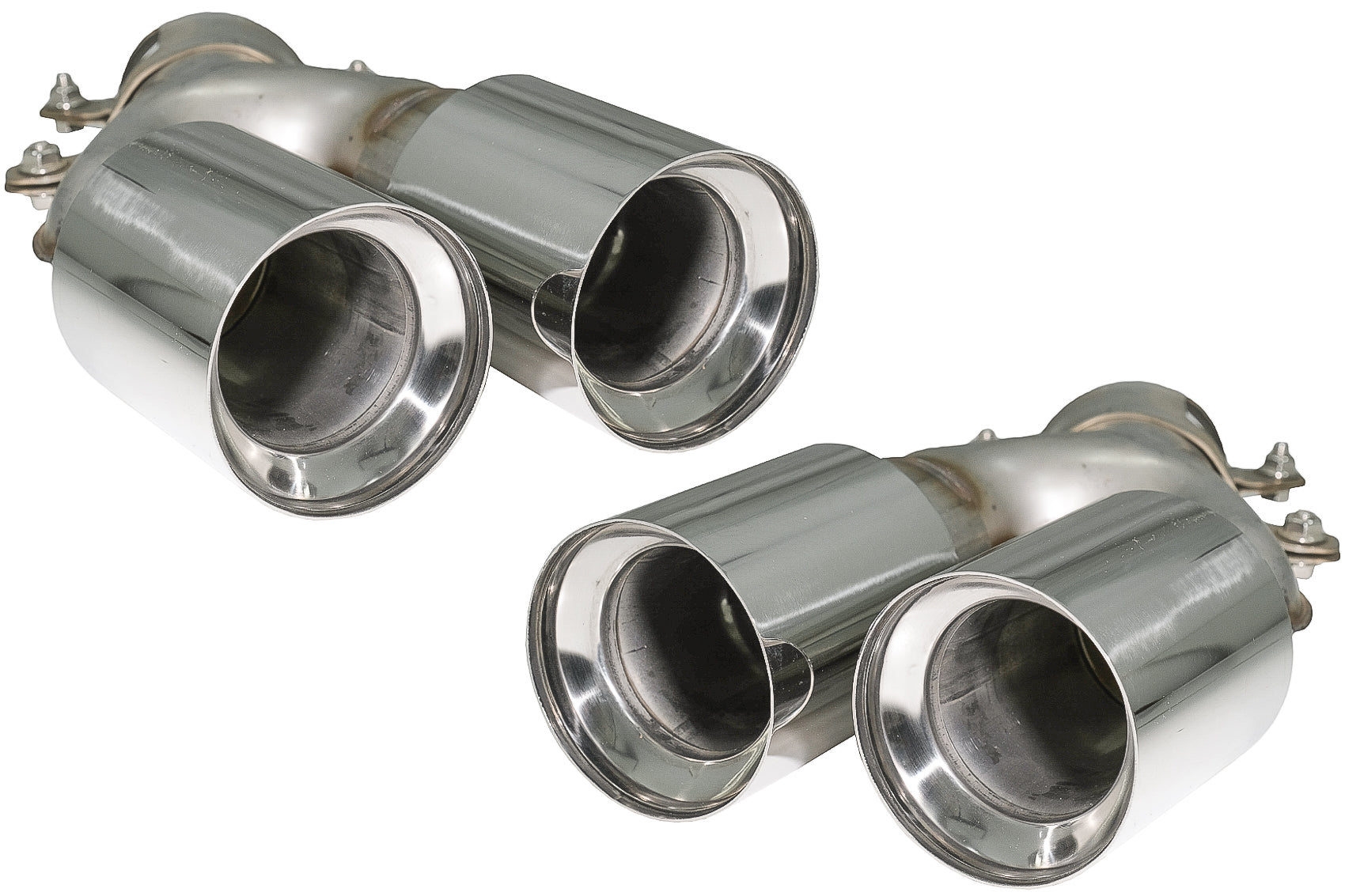 Auspuffblenden Passend Für BMW 5er G30 G31 G38 6er G32 (2016-2020) 540i Design Chrom KITT Professional Exhaust Systems