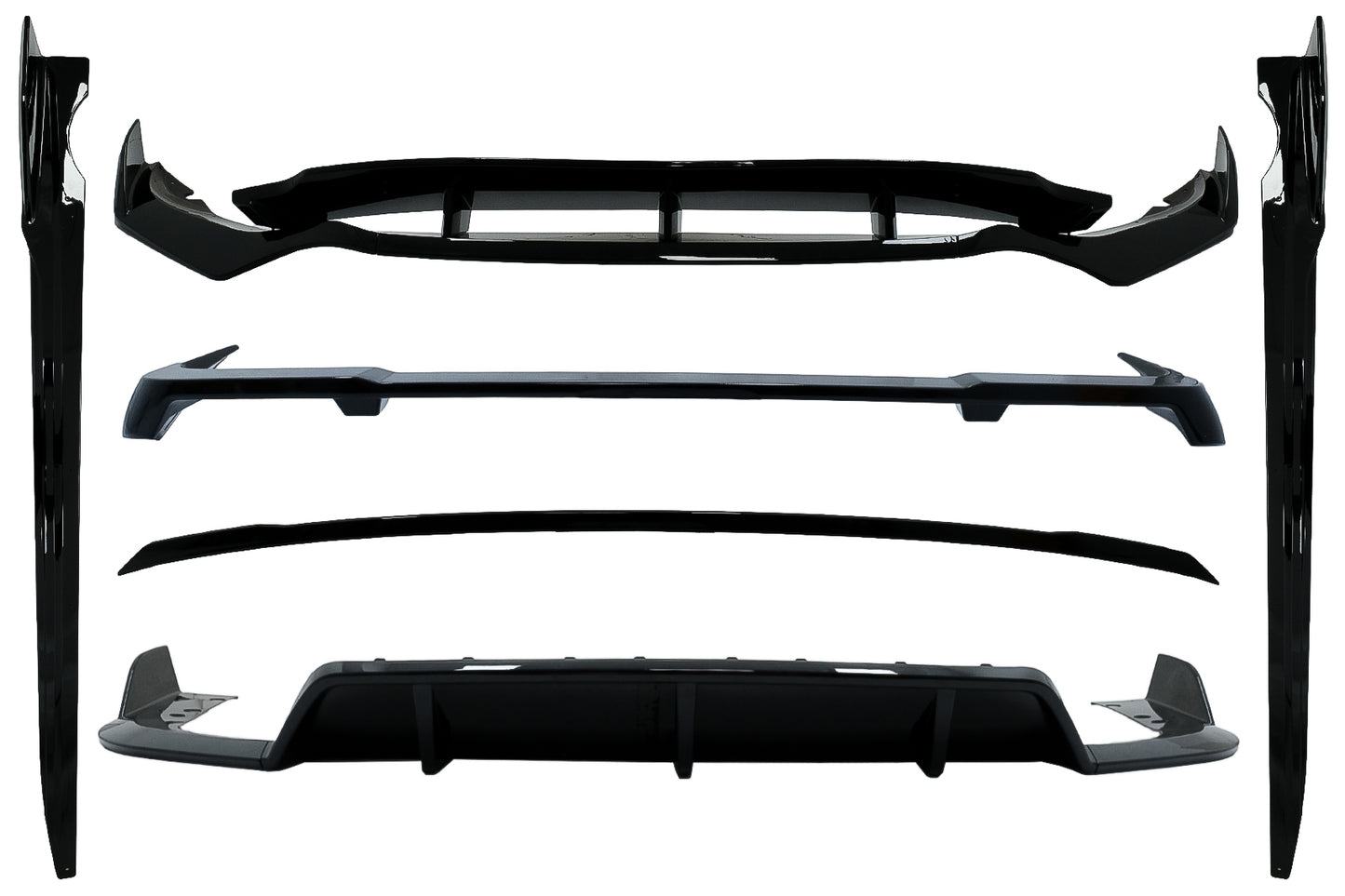 Aero Body Kit passend für BMW X5 G05 (2018-up) M-Tech Black Knight Design Piano Black KITT