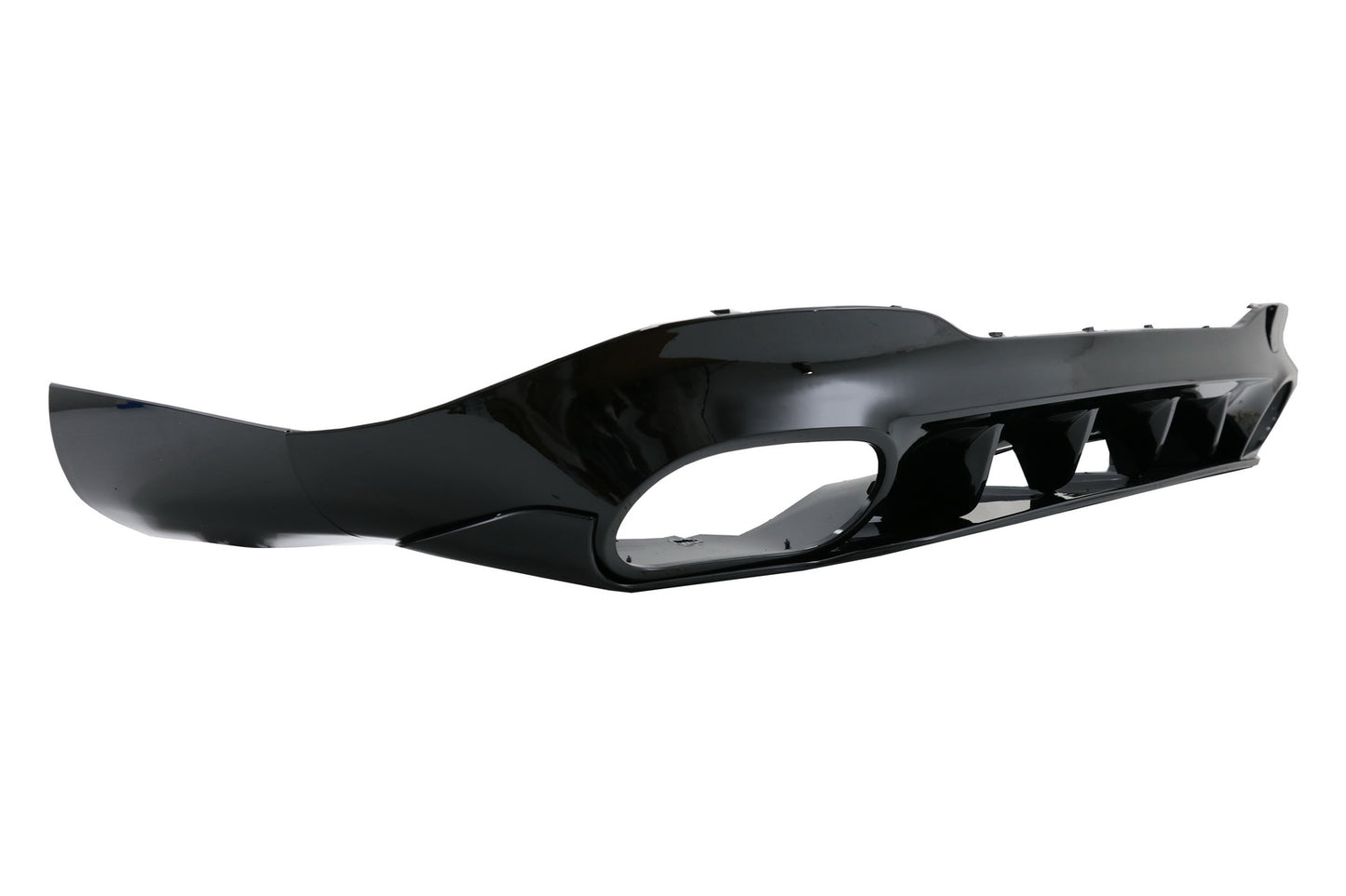 Heckdiffusor und Endrohre Silber passend für Mercedes CLA X118 Shooting Brake C118 Coupe Sport Line (ab 2019) CLA35 Design KITT