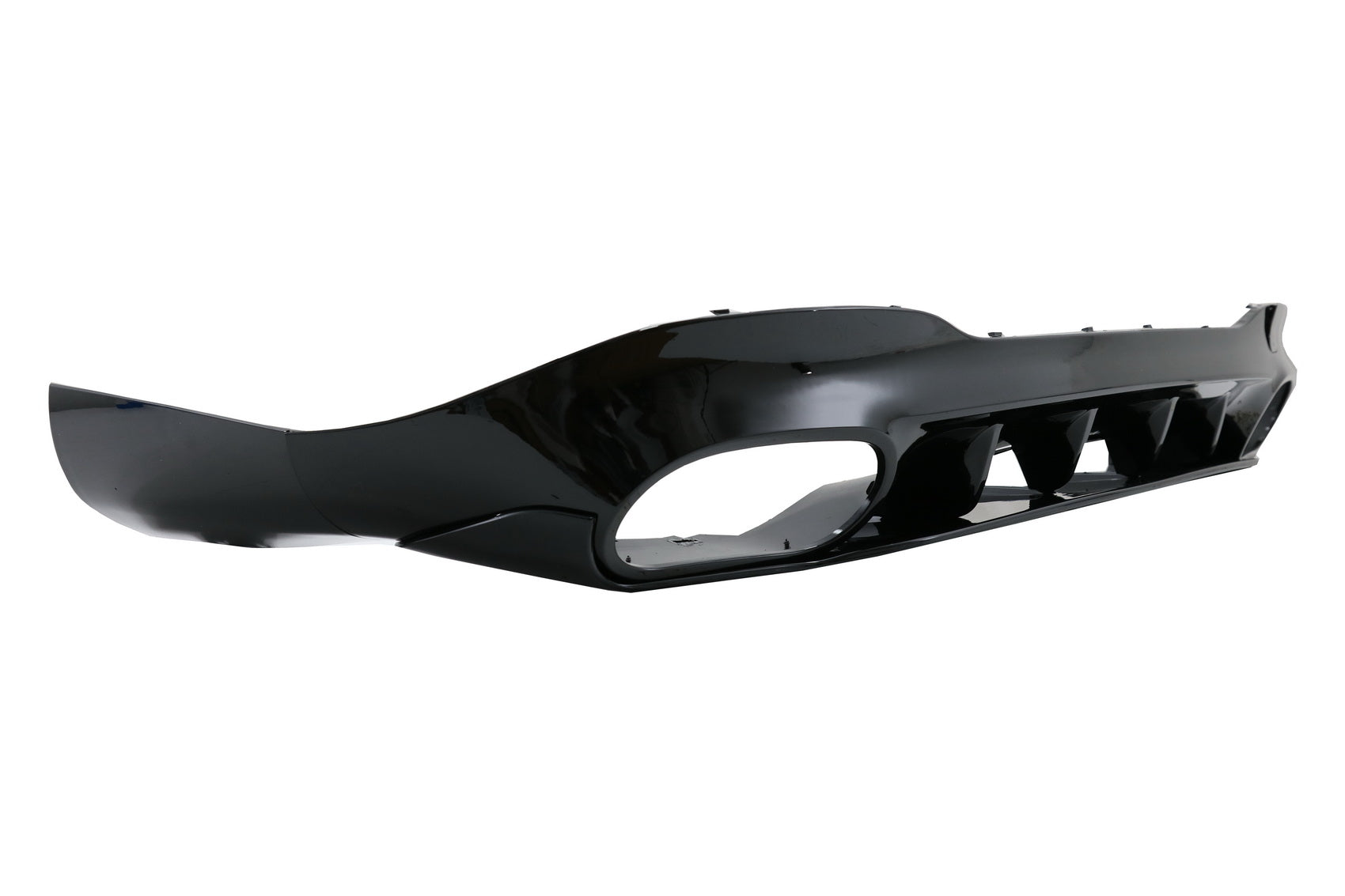 Heckdiffusor und Endrohre Silber passend für Mercedes CLA X118 Shooting Brake C118 Coupe Sport Line (ab 2019) CLA35 Design KITT