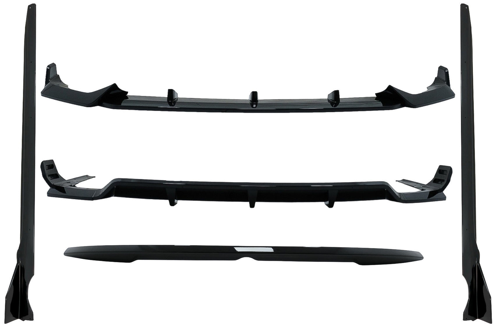 Aero-Bodykit für BMW X7 G07 2018+ M-Tech Schwarz Knight Look Glänzend schwarz CarPartsTuning