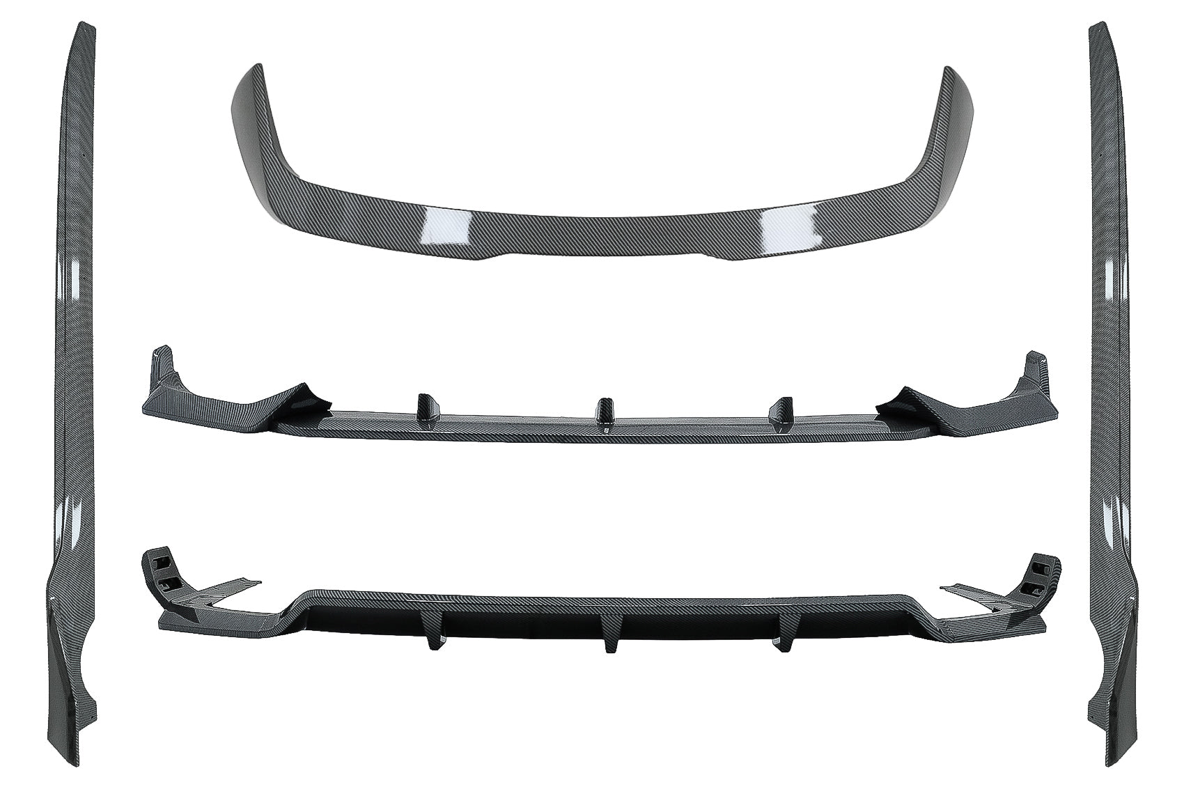 Aero Body Kit Passend Für BMW X7 G07 (2018-Up) M-Tech Black Knight Design Kohlefaseroptik KITT