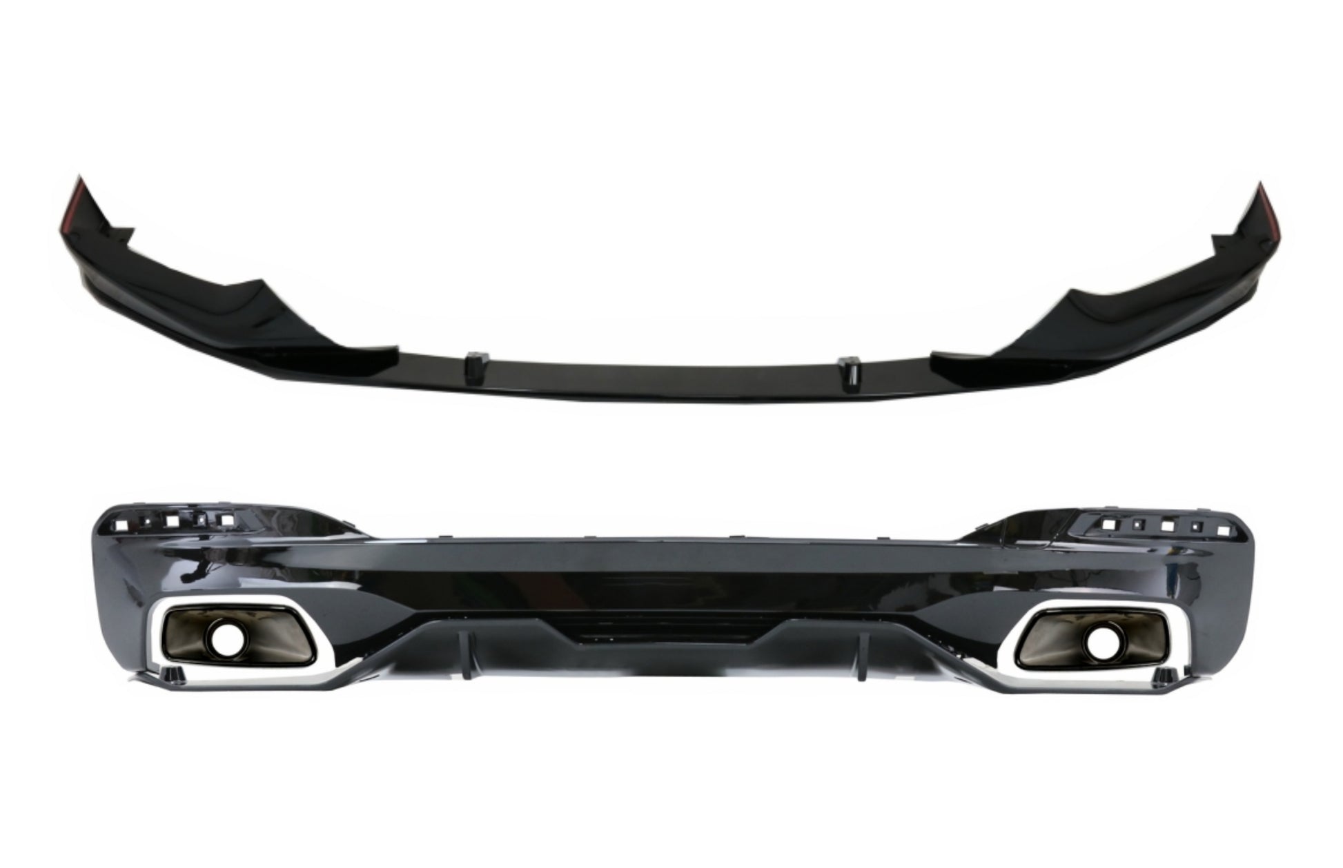 Diffusor Tipps für BMW 5 G30 G31 Limousine Touring 17+ 540 M Performance Look Vorderlippe CarPartsTuning