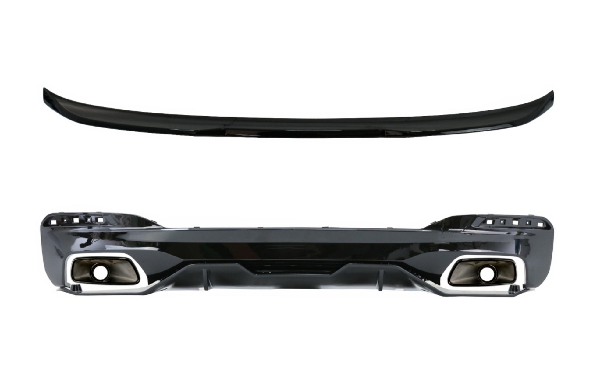 Diffusor Tipps für BMW 5 G30 Limousine 2017+ 540 M Performance Look Kofferraumspoiler CarPartsTuning