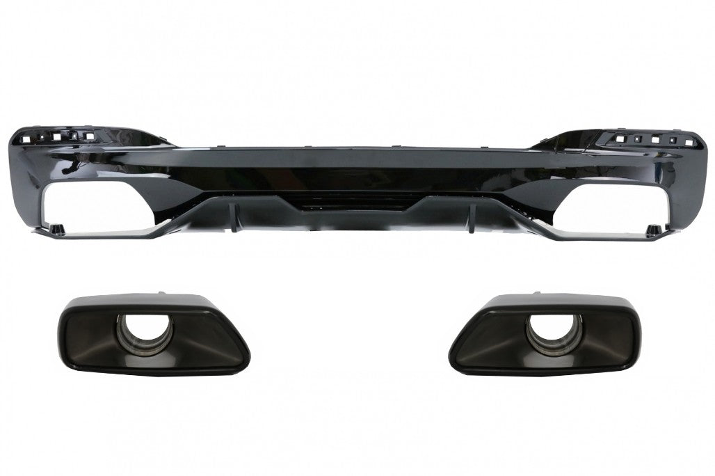 Diffusor für BMW 5 G30 Limousine 17+ M Performance Look Schwarz Tipps Kofferraumspoiler CarPartsTuning