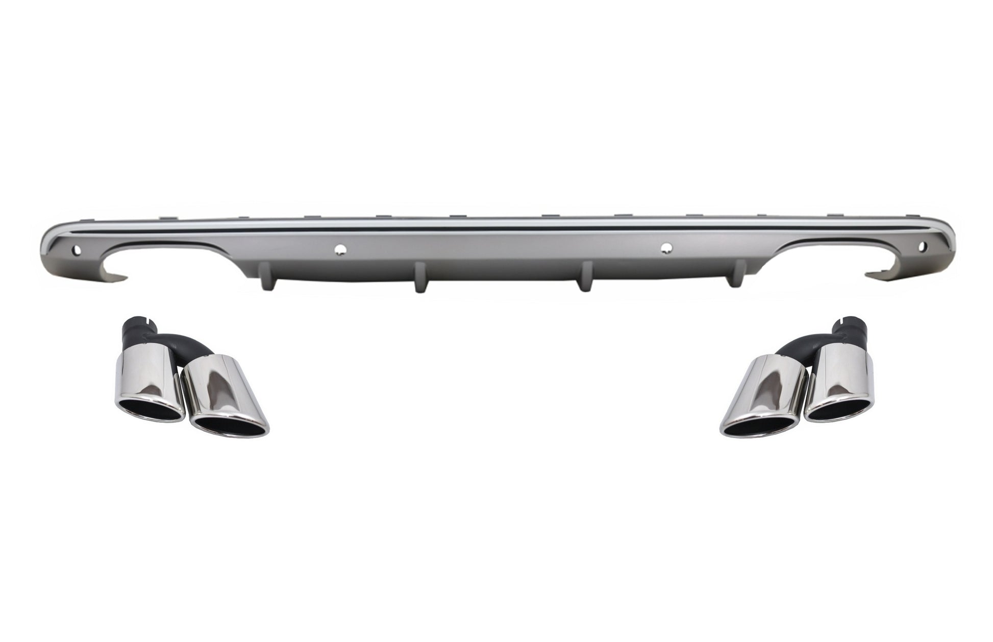 Diffusor Doppelt Auslauf Tipps für AUDI Q5 8R Facelift 2009-2016 nur S-Line Stoßstange CarPartsTuning